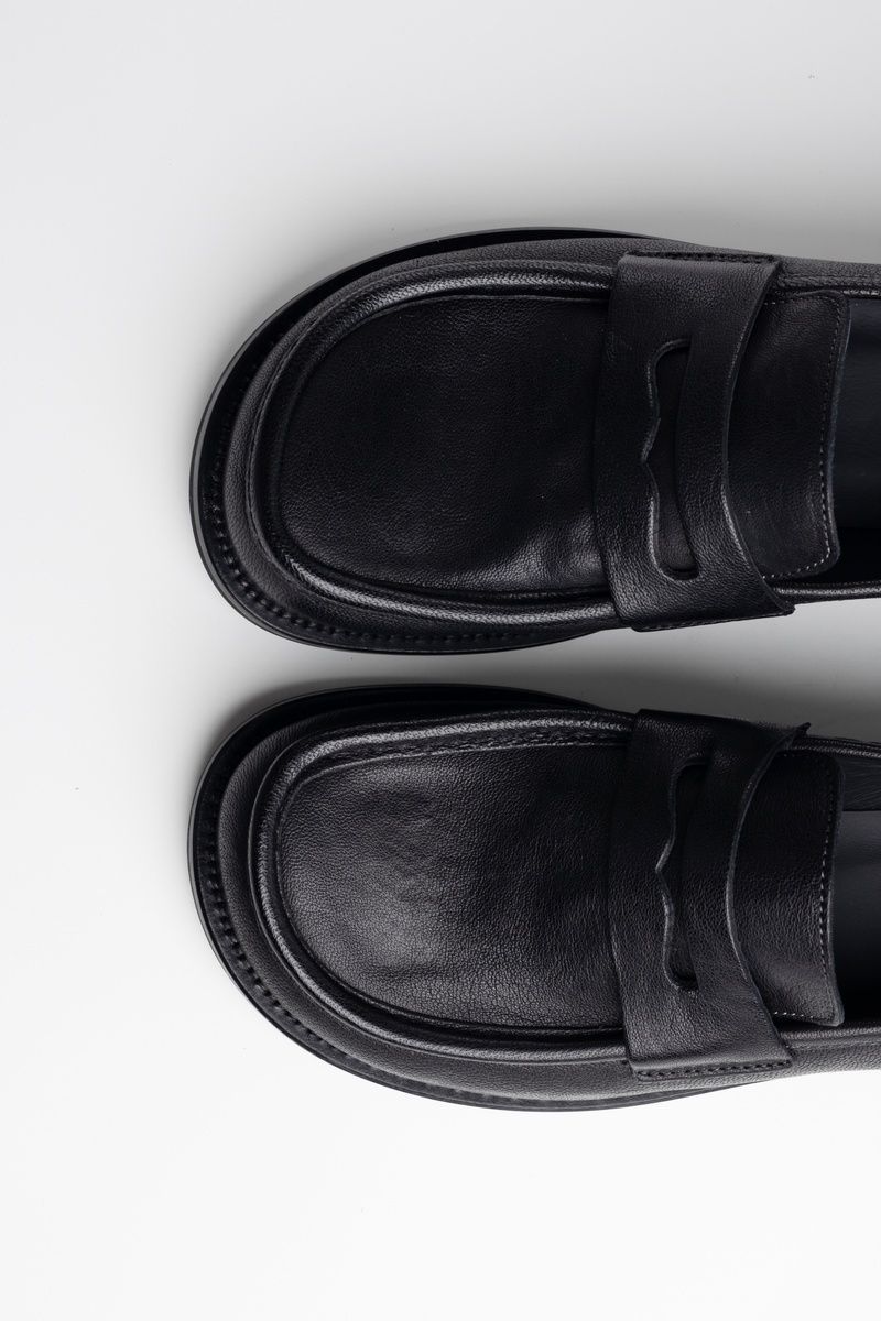 Лофери жіночі шкіряні чорні 9711 Nero фото
