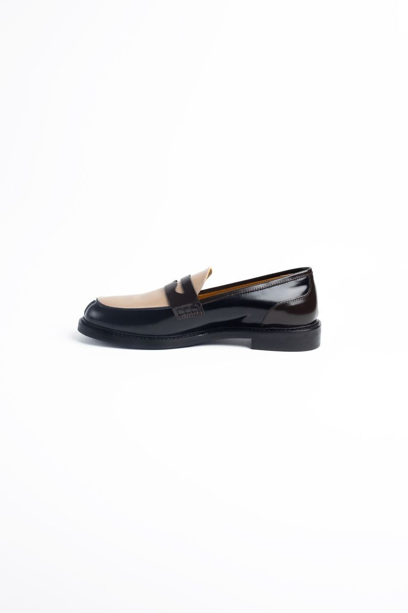 Лофери жіночі MAT 9000 Nero/Camel фото