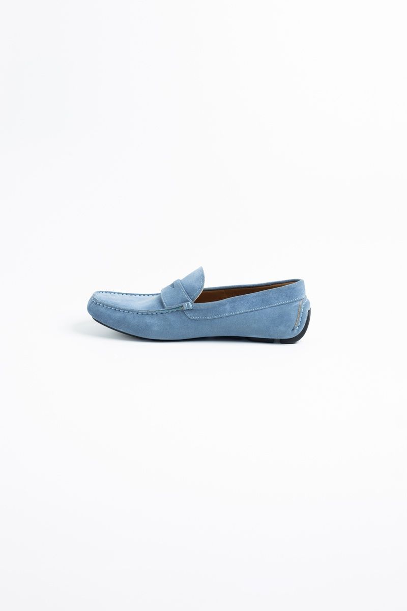 Мокасини PS замшеві джинсові 6890 Denim фото