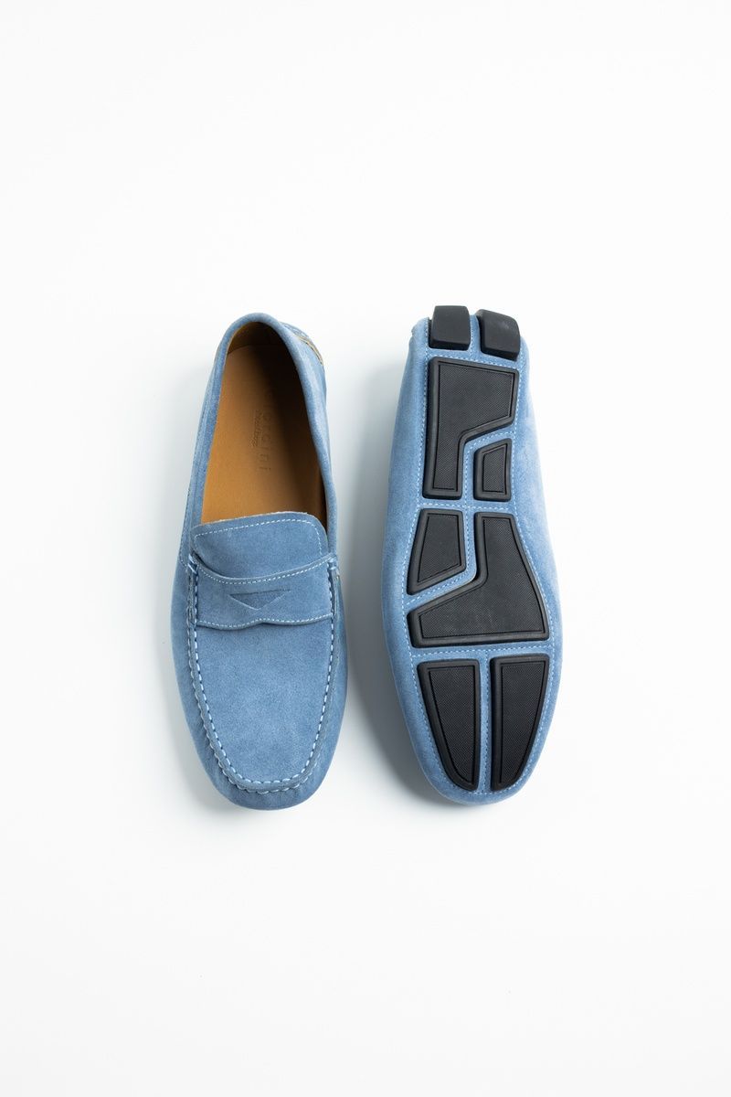 Мокасини PS замшеві джинсові 6890 Denim фото