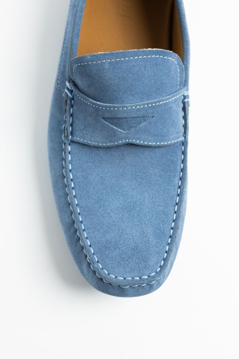 Мокасини PS замшеві джинсові 6890 Denim фото