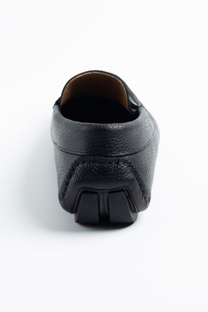 Мокасини PS шкіряні чорні 6890 Black Fl фото