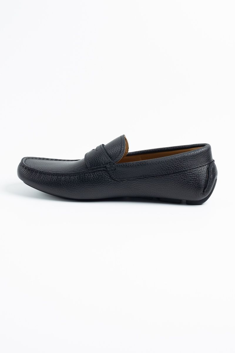 Мокасини PS шкіряні чорні 6890 Black Fl фото